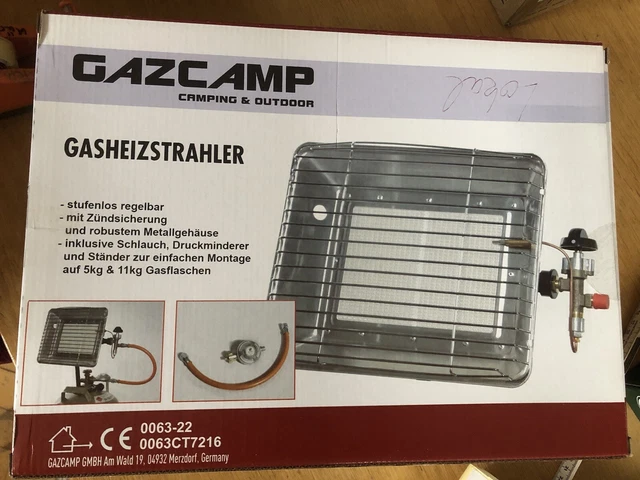 Gas Heizstrahler Camping Outdoor GAZCAMP NEU OVP