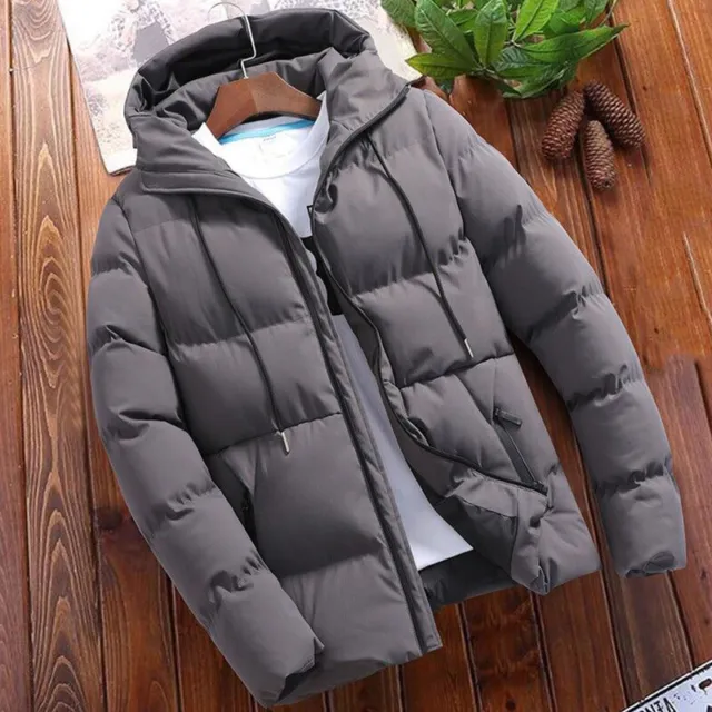 Mens Winter Warm Cotton Jacket Ski Snow Thick Hooded Puffer Coat Parka Quilted