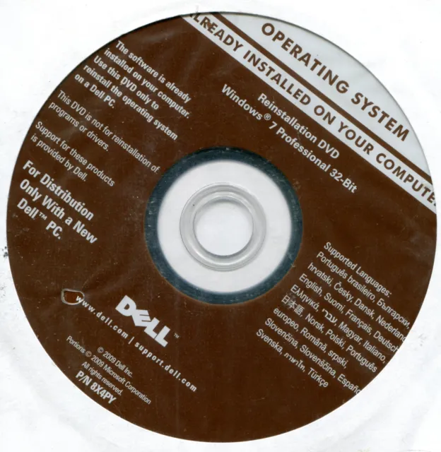 CD Microsoft Windows 7 Professional Original 32-bit