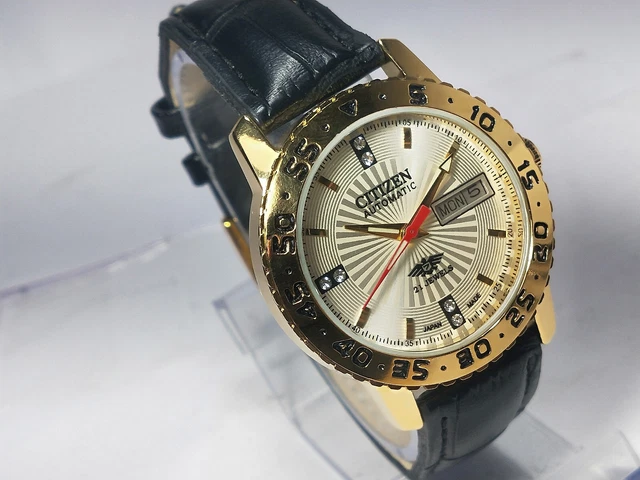 Vintage Citizen Automatic 8200 Movement Day Date Analog Dial Wrist Watch G173