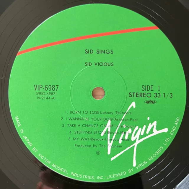 Sid Vicious Sid Sings Virgin Vip-6987 Obi Japan Vinyl Lp 3