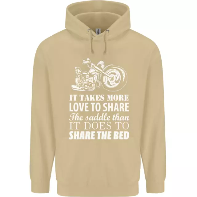Felpa con cappuccio Share the Saddle moto biker da uomo 80% cotone 9