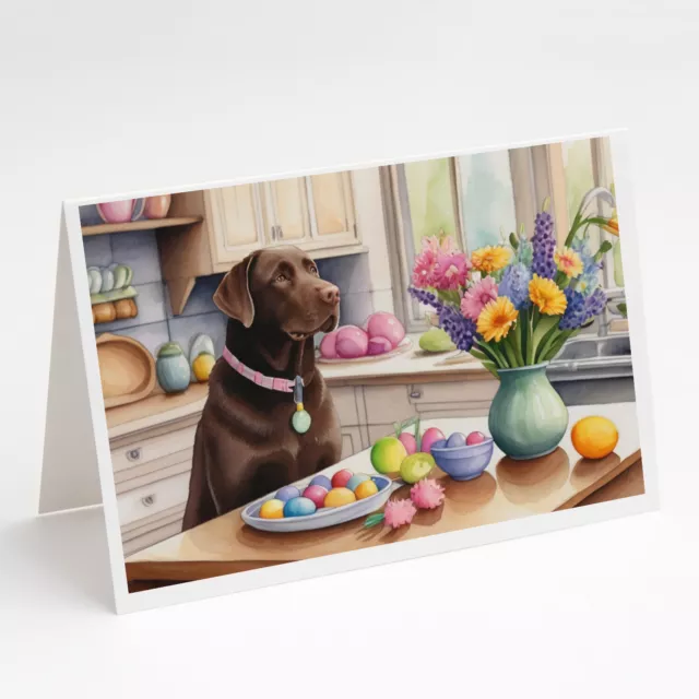 Decorating Easter Chocolate Labrador Retriever Cards Env Pk 8 DAC6846GCA7P
