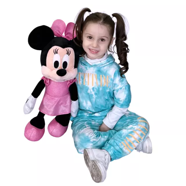 Peluche Disney Minnie Mouse Glitter Rosa 55cm Originale Ragazza Bambina