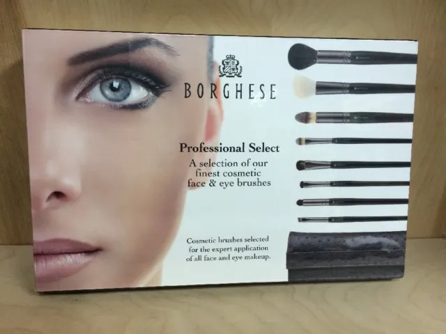 Borghese Set Professional Select 9 Pcs. Brushes Face,Cheek & Eyes Including Bag