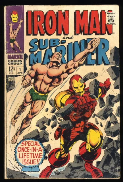 Iron Man and Sub-Mariner #1 VG- 3.5 Predates 1st Issues! Whiplash App!