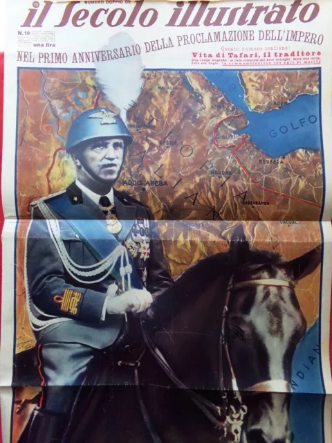 Il Secolo Illustrato 8 Maggio 1937 Impero Italiano Battaglia Bilbao Menelik Re