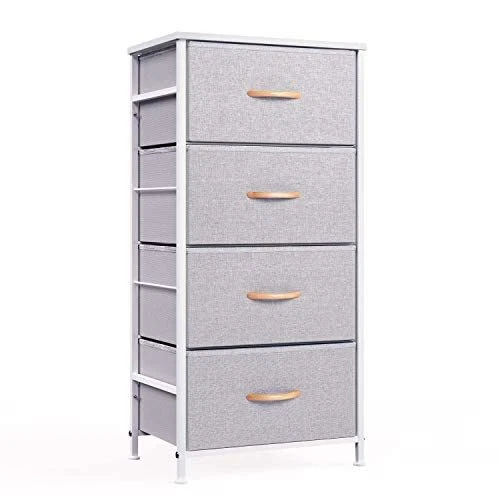 ROMOON 4 Drawer Fabric Dresser Storage Tower, Organizer Unit for Bedroom,
