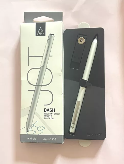 Adonit Jot Dash Fine Point Stylus | Fine Tip | Clip To Carry | Rechargeable *New