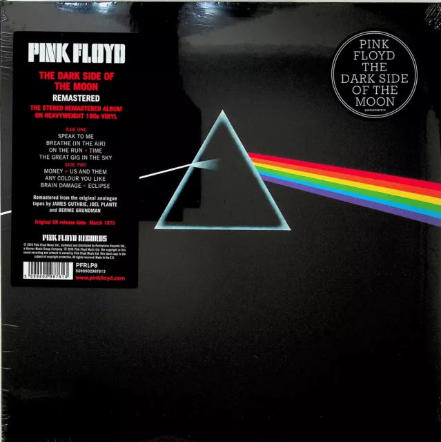 PINK FLOYD- Dark Side Of The Moon LP (NEW 180g Vinyl 2016) Remastered 1973 Album