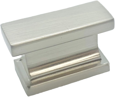 Perillas de cajón de gabinete Alzassbg 10 un. mango de tracción rectangular cepillado níquel satinado