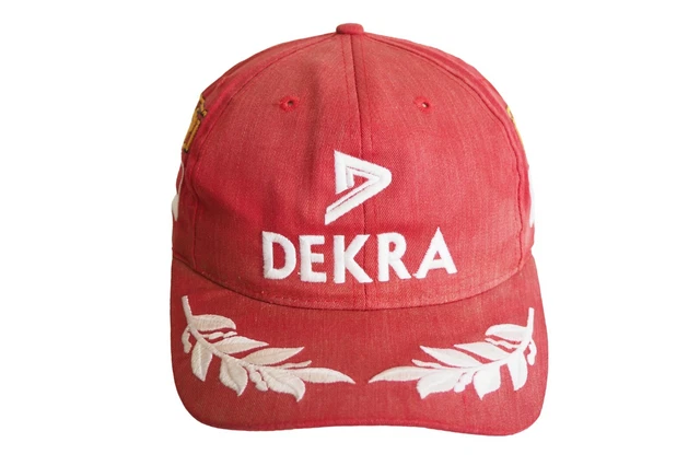 Vintage DEKRA Ferrari Michael Schumacher Cap Formula 1 Racing Team big logo red