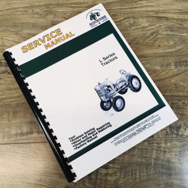 Service Manual For John Deere L La Tractor Repair Technical Shop Book Li Lu Jd