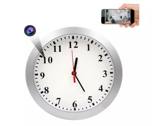 Camara Espia Reloj De Pared Vigilancia Oculta Con WIFI Wall Clock Camera