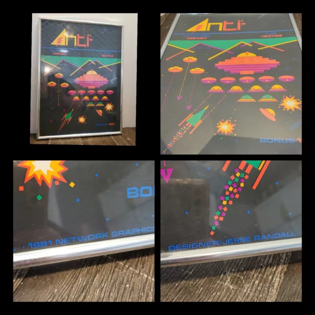 Vintage Jesse Randall Video Game Poster Print 12" X 16" RARE Anti 1981 Framed