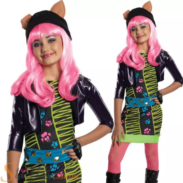 Girls Howleen Wolf Monster High Costume Halloween Fancy Dress Child Kids Outfit