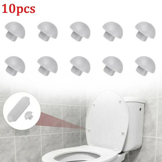 8 Patins Pour Siège De WC - Anti-Bruit, Stabilisants - Blanc, Facile à Coller