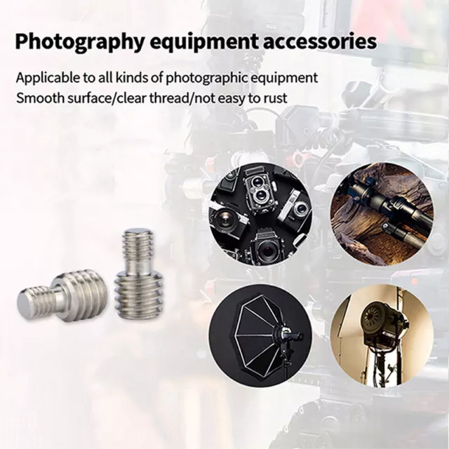 M6 1/4 or 3/8 male to male Screw Mount Adapter for camera tripod camera ❤FR
