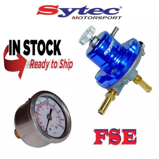 FSE Sytec Adjustable Fuel Pressure Regulator 1:1 & Gauge 1-5 bar BLUE SAR001B