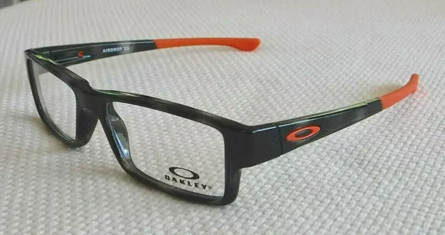 Oakley Airdrop XS Eyeglasses Grey Tortoise / Orange with Clear Lens OY8003-0850