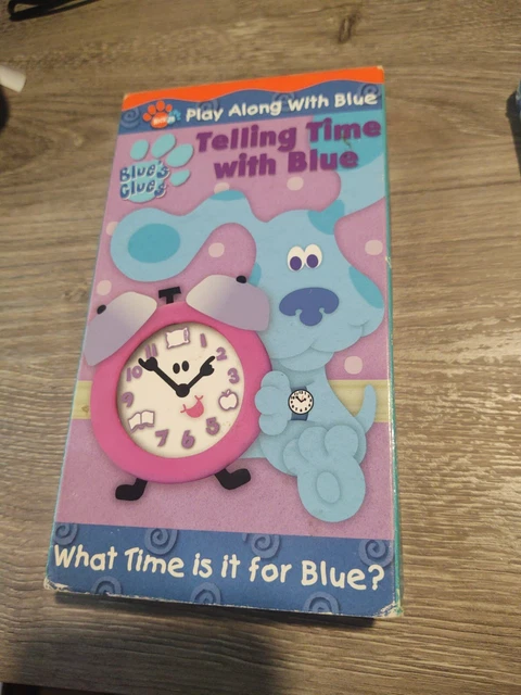 BLUES CLUES - Telling Time With Blue (VHS, 2002) PLAY ALONG WITH BLUE ...