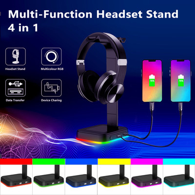 Universal Gaming RGB DUAL Headset laccio SUPPORTO CUFFIE SUPPORTO SCRIVANIA 