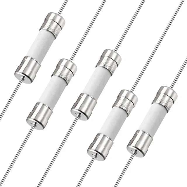 Fusibles Coup Rapide Fil Conducteur Fusibles Céramique 5mm x 20mm 250V F10A 5Pcs