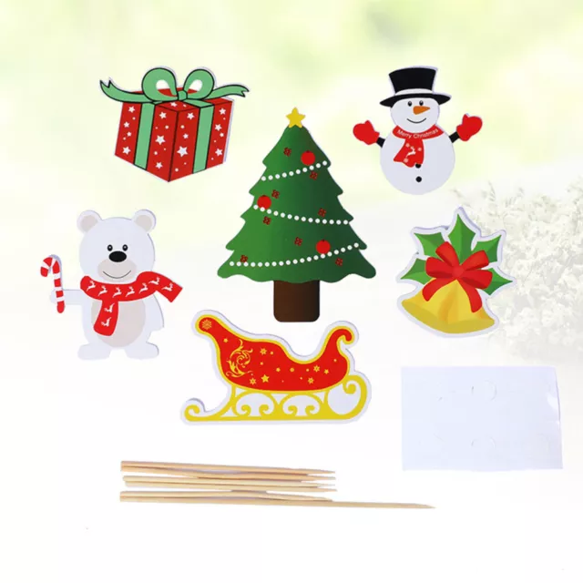 30 Pcs Cheistmas Tree Topper Christmas Party Supplies Cake Insert
