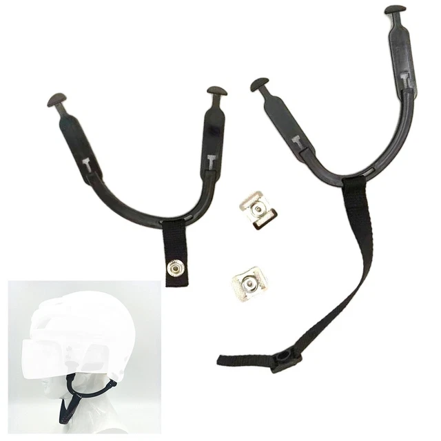 CASQUE DE HOCKEY longue durée en nylon et caoutchouc sangle de menton