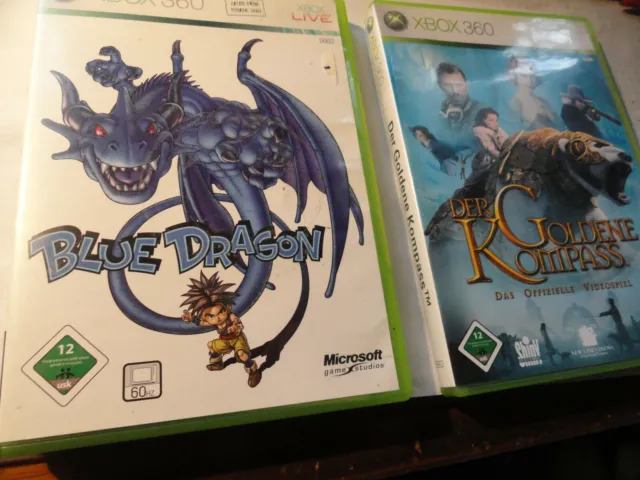 XBox 360 Live 2 Spiele Blue Dragon 3 CDs und Der Goldene Kompass Rar 1121