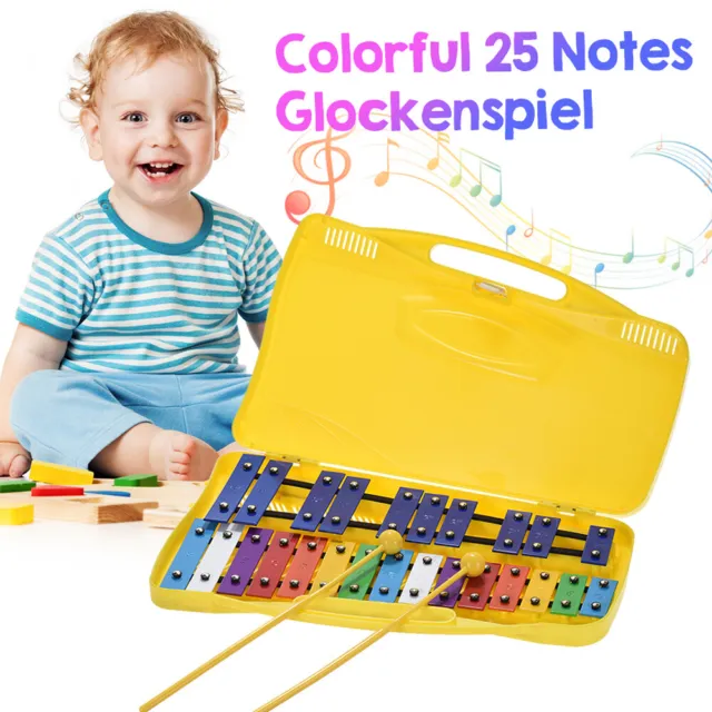 25 Noten Glockenspiel Xylophon Percussion Rhythmus Musikinstrument Spielzeug