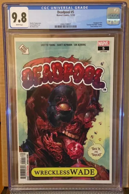 Deadpool #5 Nic Klein Garbage Pail Kids Trading Card Homage Cgc 9.8 Wp (Qty.)