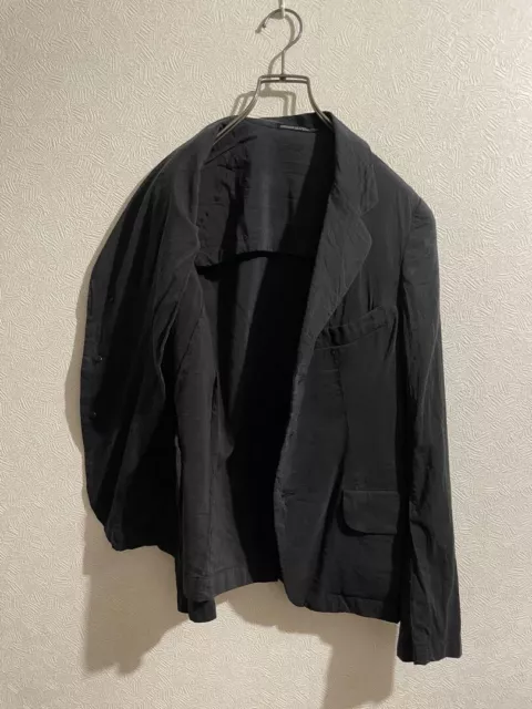 Y's Yohji Yamamoto Washed Tailored Jacket Silk Wool Nylon Black Men's JAPAN 3