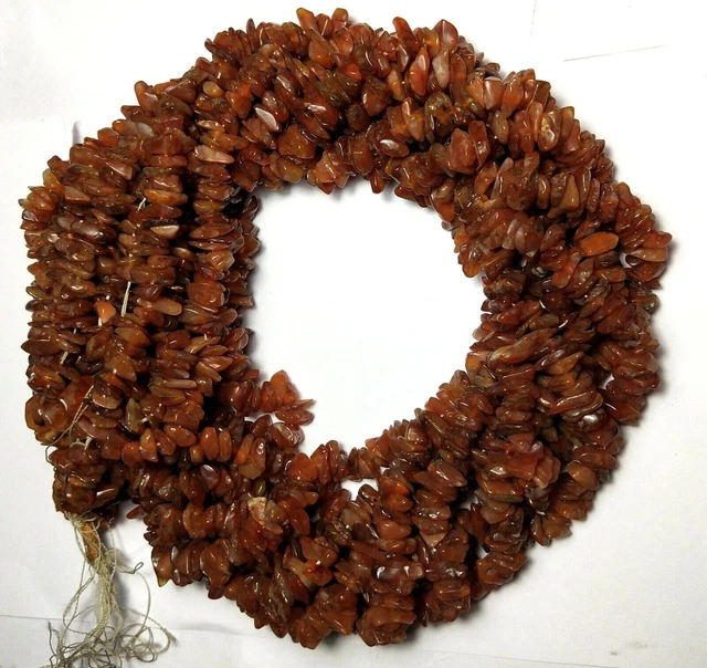 Naturel Caroline Uncut Chips Raw Gemstone Beads 36" inch Strand Smooth Rough 3