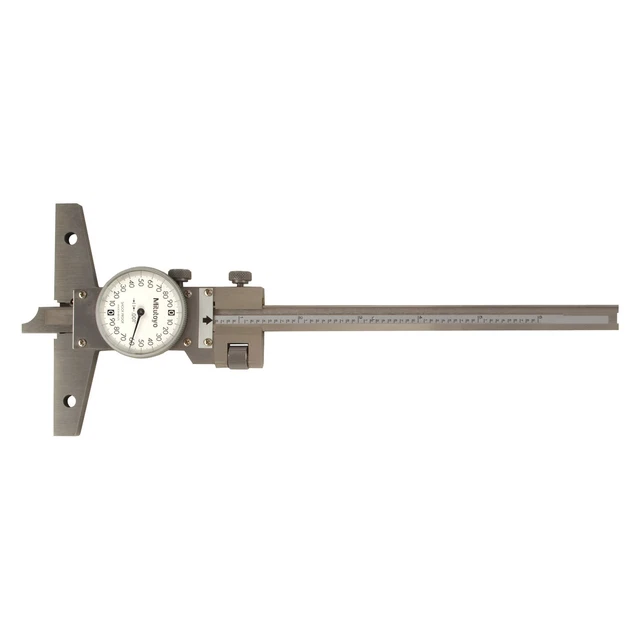 527 Series 0 to 6" SAE Stainless Steel Dial Depth Gauge w Fine Adjustment