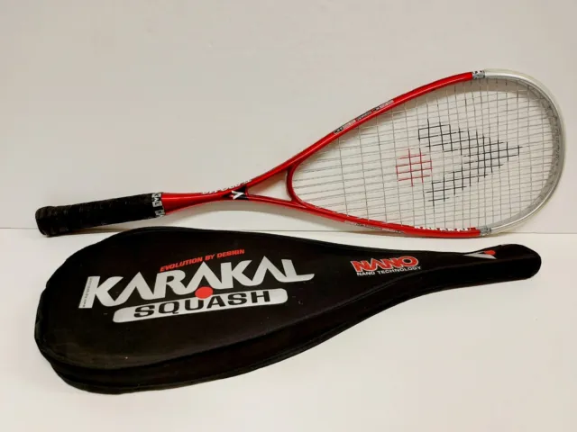 Karakal TI-Pro Titanium Pro 140 Red/Silver Squash Racket Plus Cover (See Details