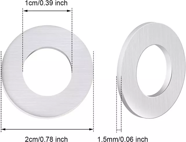 Stamping Blanks Washer .78" Metal Blanks Silver Aluminum 1.5mm Thick Stamp 10pcs