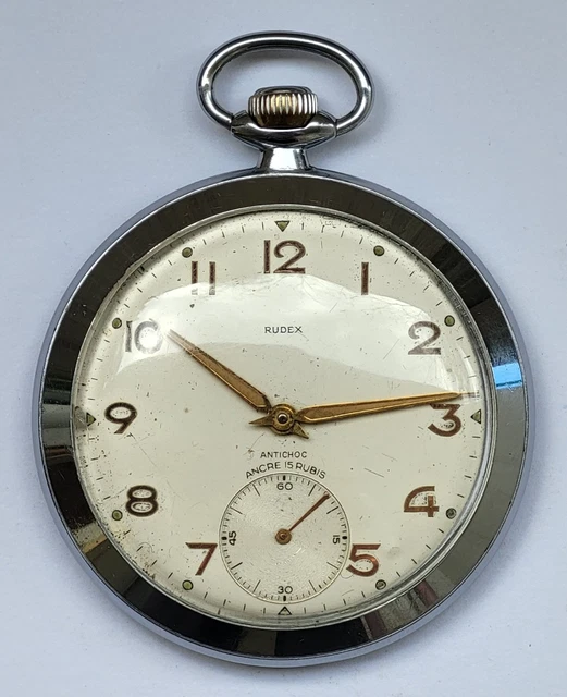 Montre gousset en or, double fond or, ancre 16 rubis, levées