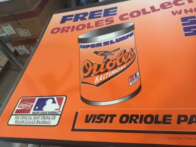 7-11 Baltimore Orioles Coca Cola Super Slurpee Advertising Sign