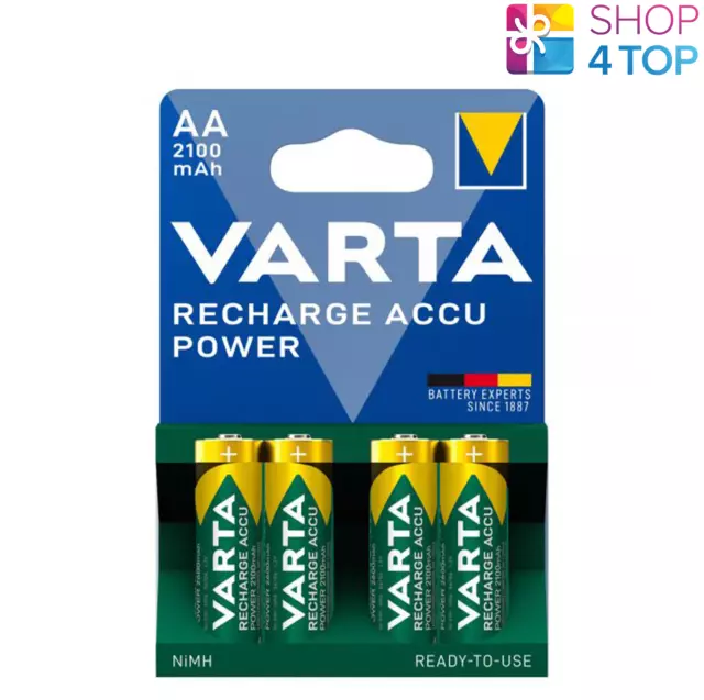 4 VARTA Recharge Batterie Puissance Aa HR6 1.2V 2100mAh Nimh Mignon Stilo Neuf
