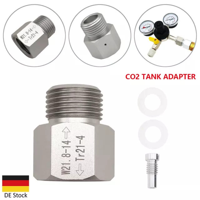 T21-4 zu W21.8-14 Adapter Konverter zum CO2 Zylinder Für Soda SodaStream