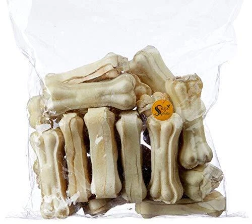 Sage Square Piel sin Curtir Hueso para Saludable Perro Atención Médica En 12.7cm