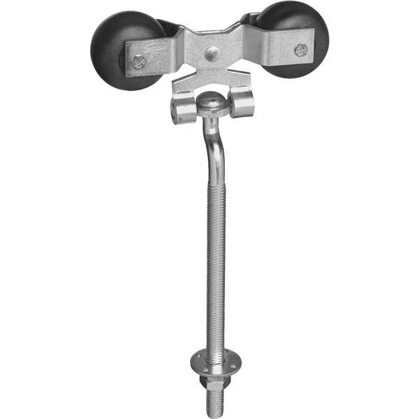 5-Steel Round Rail Offset Bolt 600# Capacity Wood Barn Door Hanger 2/Pk N193714