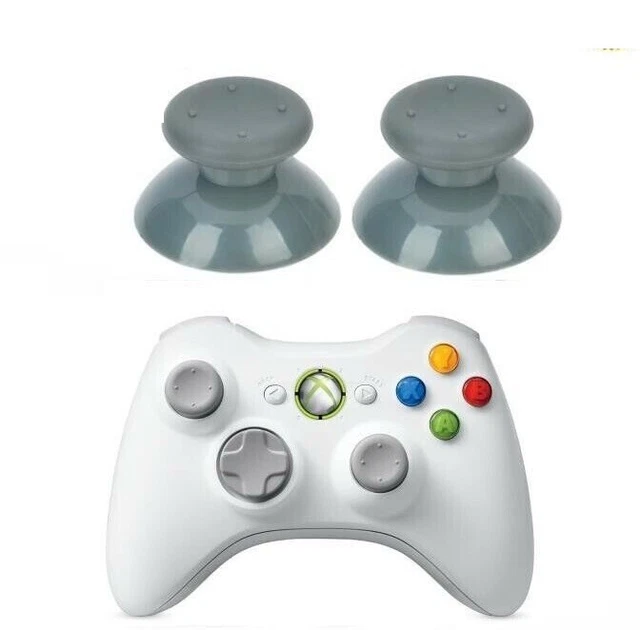 2 Xbox 360 Thumbsticks Gray Joysticks Analog Cover Sticks Grip Cap Axis Replace