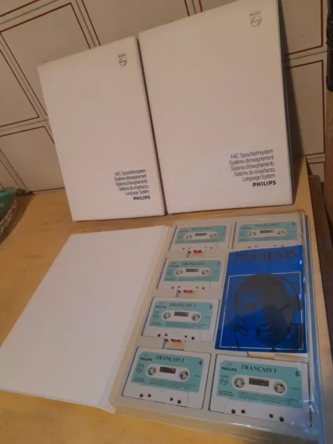 French Teaching System - Philips 70s - 3 18 Music Cassette Boxes