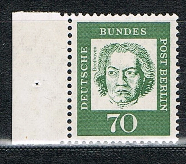 Berlin 1961 Bedeutende Deutsche Michel 210 mit Seitenrand links, postfrisch **