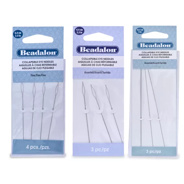 Beadalon® Collapsible Eye Needles For Stringing Beads * Choose Size