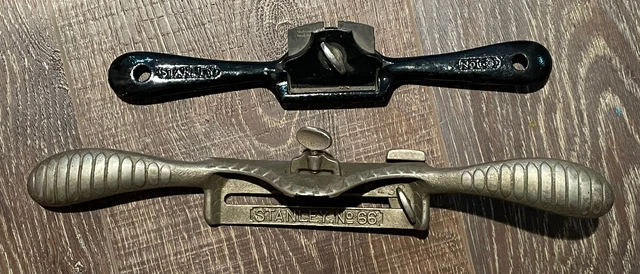 Lot 2 Stanley Plane No 66 & 63 Spoke Shave -w Steel Adjustable  Fence- NO BLADE