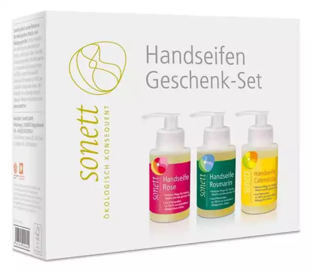 Handseifen-Geschenkset Calendula - Rosmarin - Rose, 3 x 110 ml NEU & OVP von