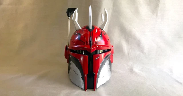 Handmade Sexy, Sleek, And stylish Helmet Classic Mandalorian Colorful Look